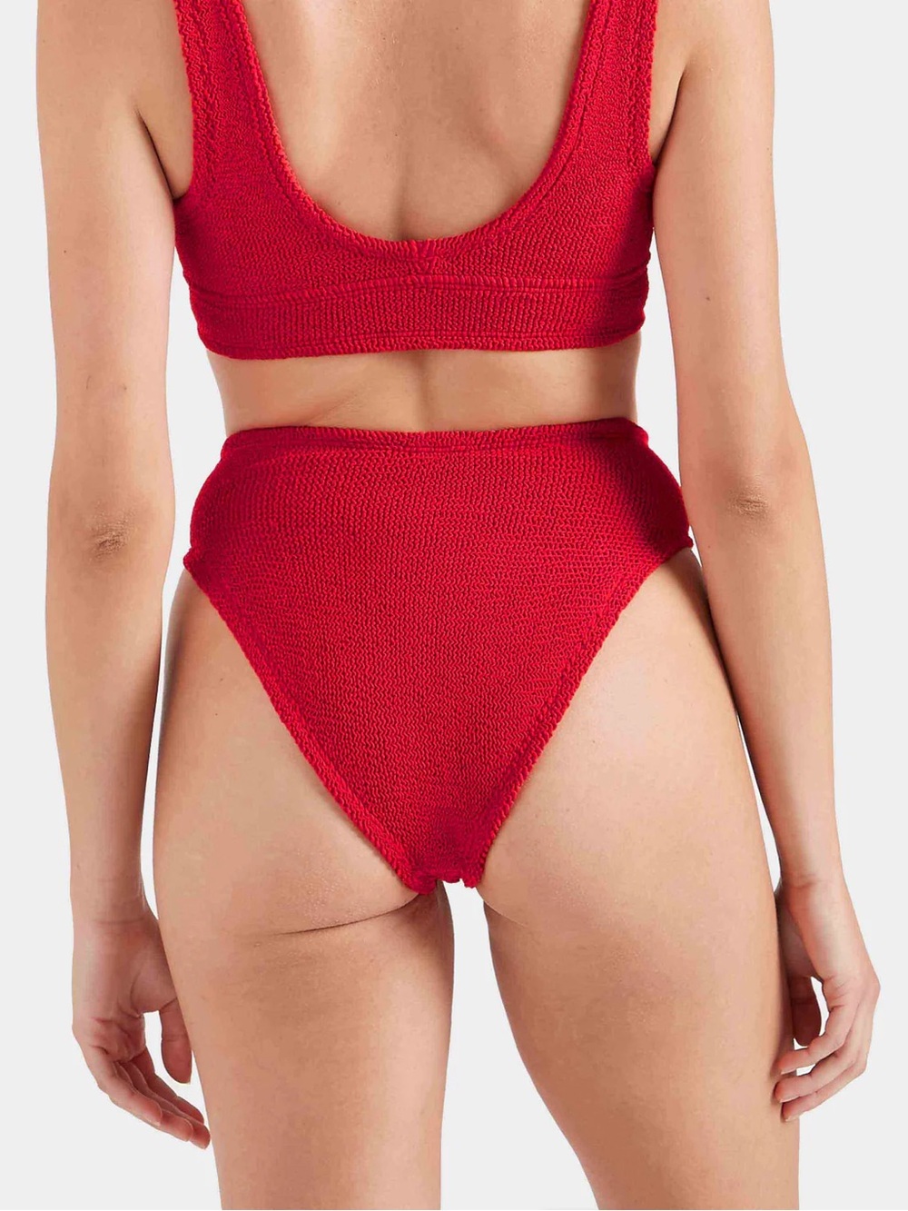 Hunza G Red Xandra Bikini Top with V Waist Bikini Bottom - Picture 9 of 9